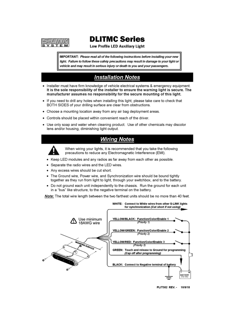 Star Headlight & Lantern DLITMC Series Installation notes Star Headlight & Lantern DLITMC Series Installation notes