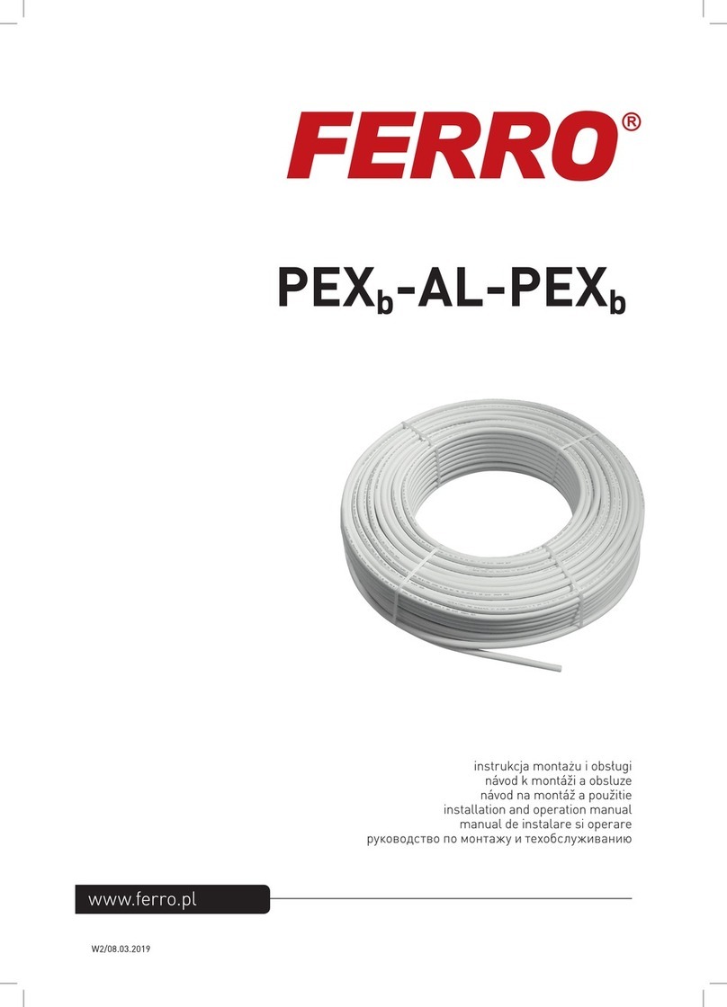 Ferro PEXb-Al-PEXb Installation and operation manual