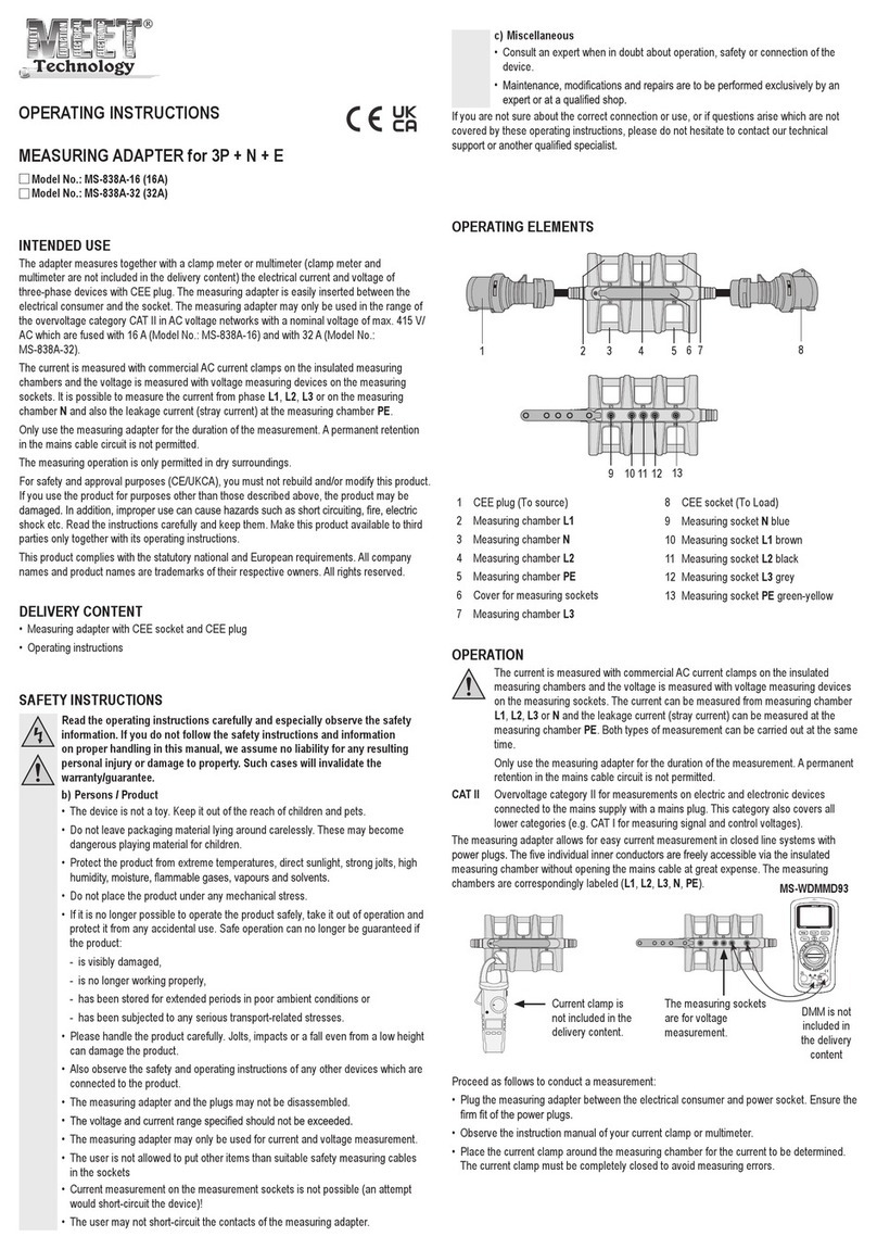 MEET Technology MS-838A-16 operating instructions