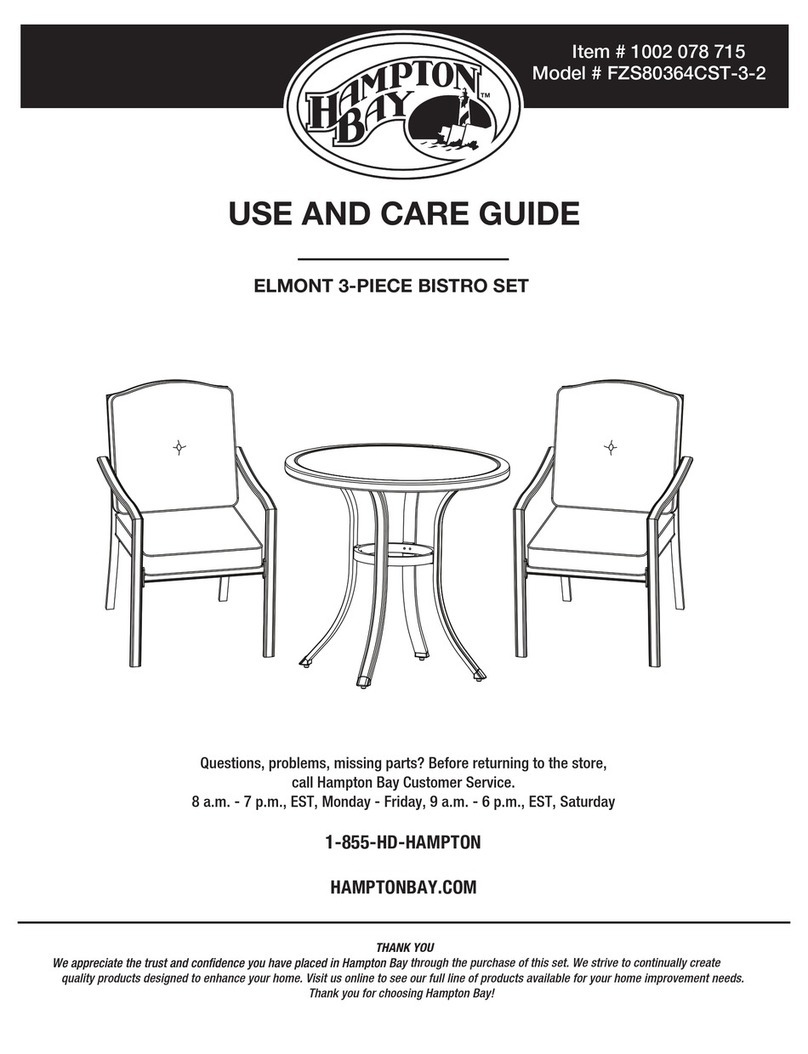 HAMPTON BAY ELMONT FZS80364CST-3-2 Use and care guide