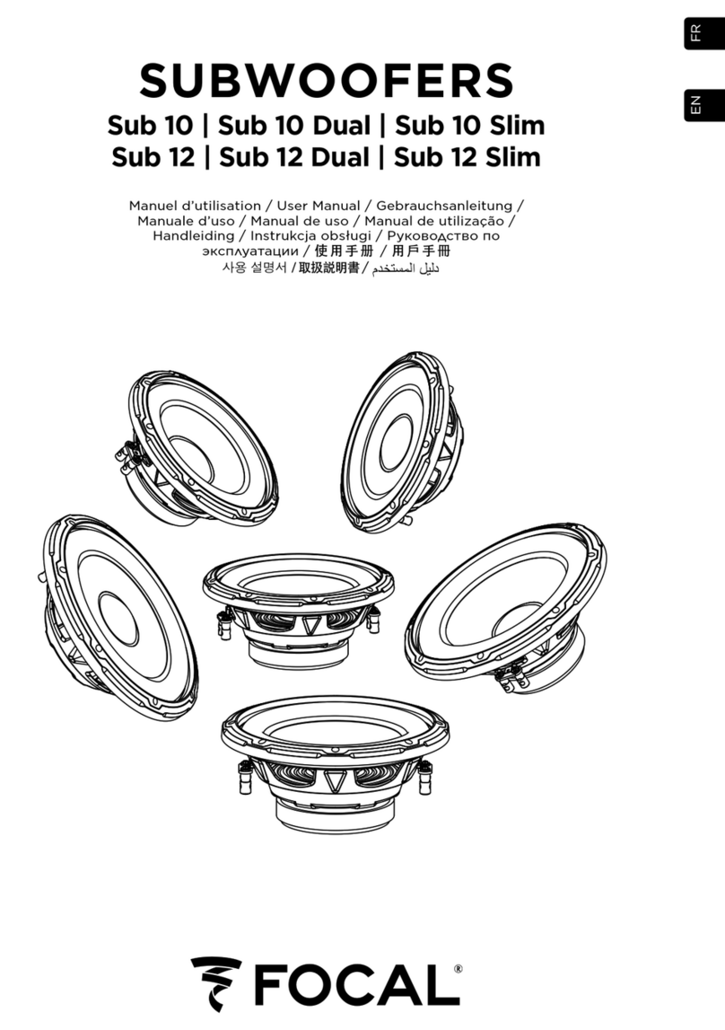 Focal Sub 10 User manual Focal Sub 10 User manual