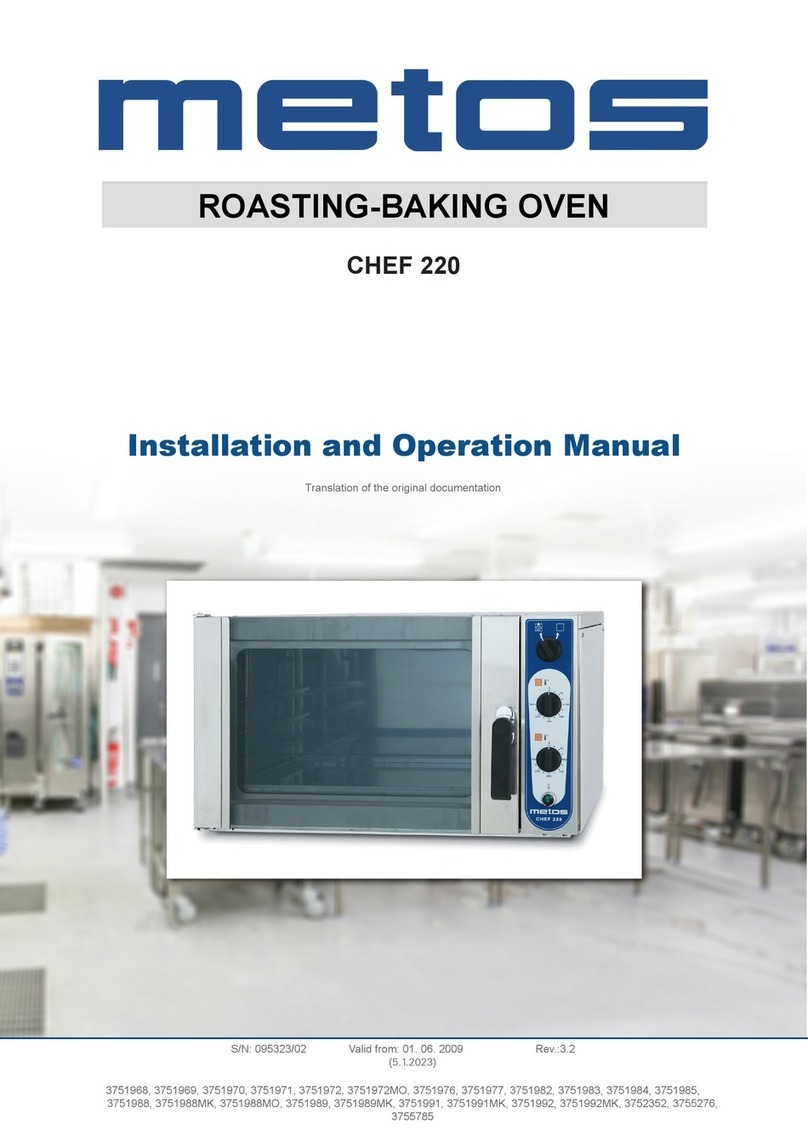 Metos CHEF 220 Installation and operation manual