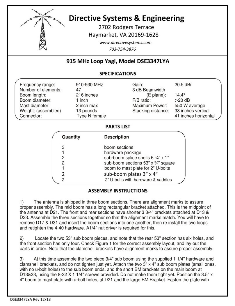 Directive Systems & Engineering DSE3347LYA User manual Directive Systems & Engineering DSE3347LYA User manual