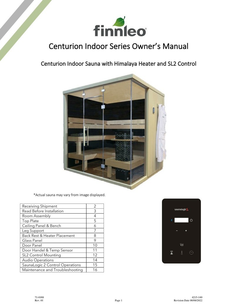Finnleo Centurion Indoor Series owner's manual