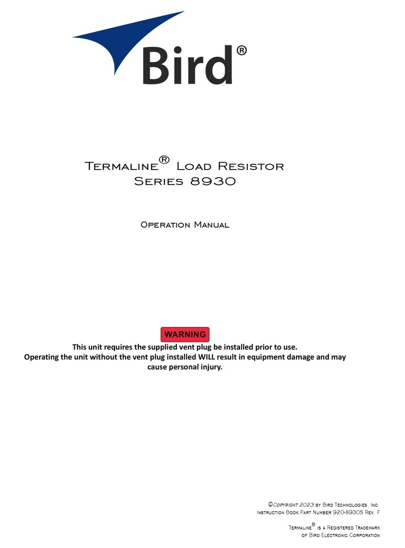 BIRD Termaline 8930 Series User manual