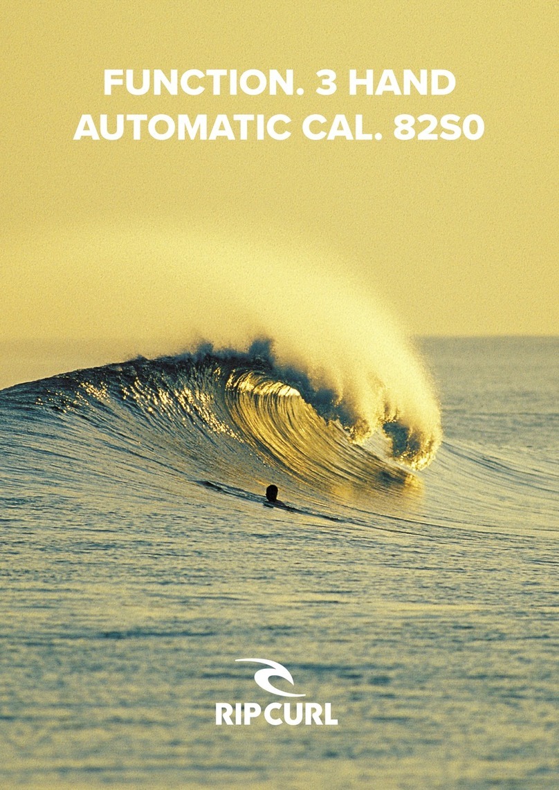 Rip curl FUNCTION. 3 HAND AUTOMATIC CAL. 82S0 User manual