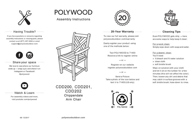 Polywood Chippendale CDD200 User manual