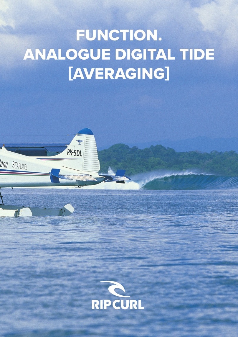 Rip curl FUNCTION. ANALOGUE DIGITAL TIDE [AVERAGING] User manual