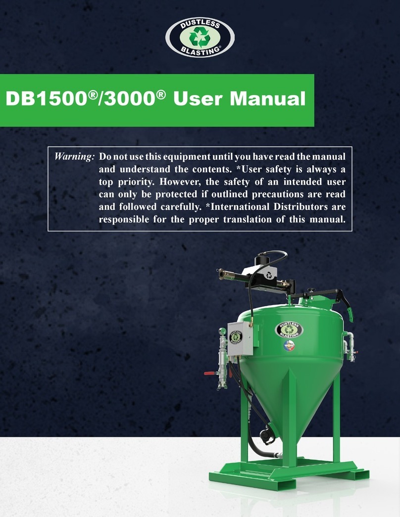 DUSTLESS BLASTING DB1500 User manual