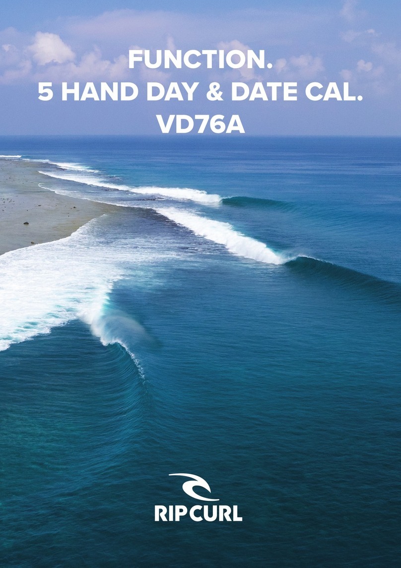Rip curl FUNCTION. 5 HAND DAY & DATE CAL. VD76A manual