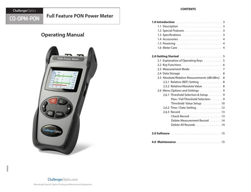 Challenger Optics CO-OPM-PON operating manual
