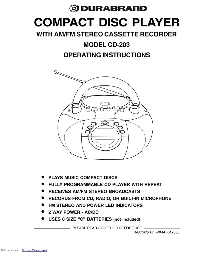 Durabrand CD-203 operating instructions