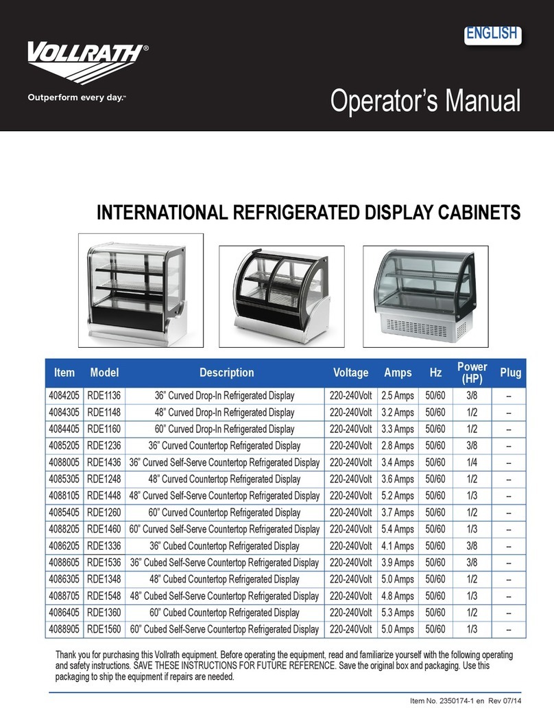 Vollrath RDE1136 User manual Vollrath RDE1136 User manual