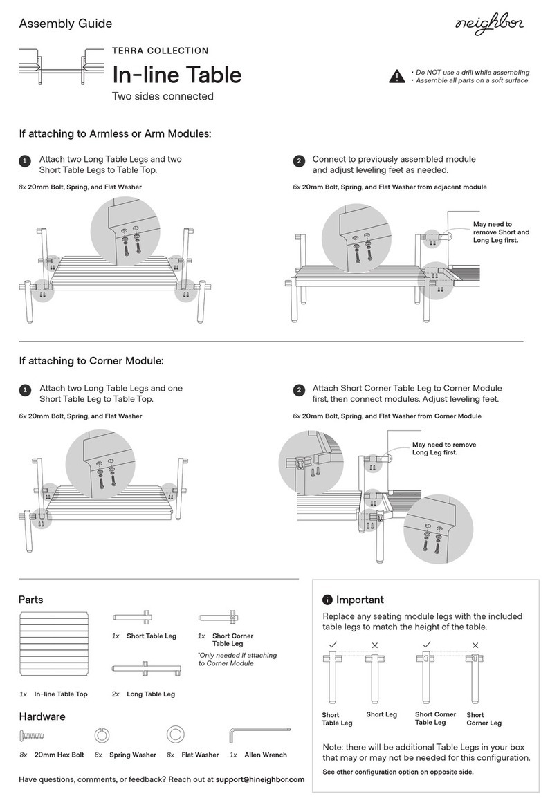neighbor TERRA In-line Table Assembly guide neighbor TERRA In-line Table Assembly guide