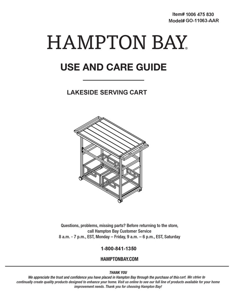 HAMPTON BAY GO-11063-AAR Use and care guide