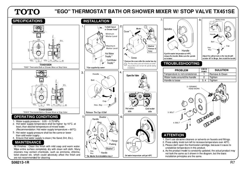 Toto EGO TX451SE User manual