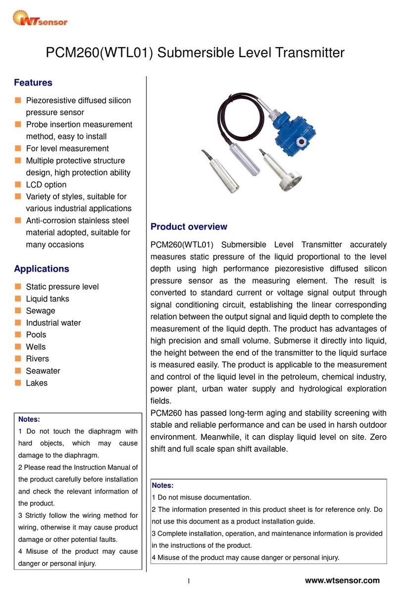 WT sensor PCM260 User manual