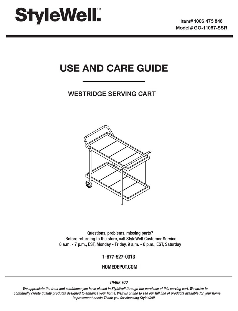 StyleWell GO-11067-SSR Use and care guide