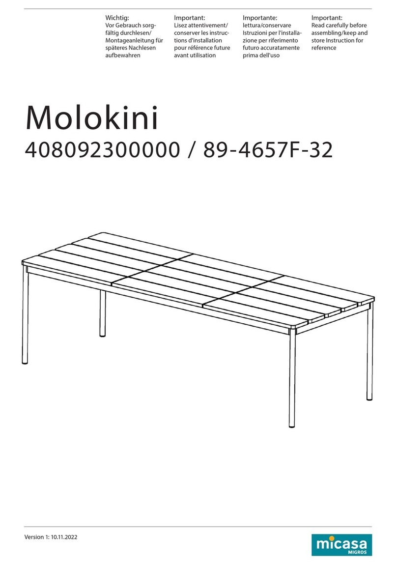 Micasa Molokini 408092300000 manual