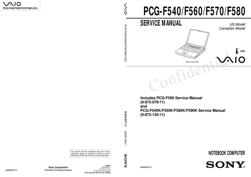 Sony VAIO PCG-F540 Service manual