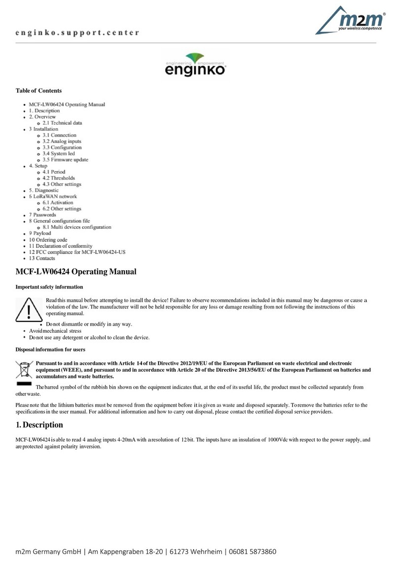 Enginko MCF-LW06424 operating manual