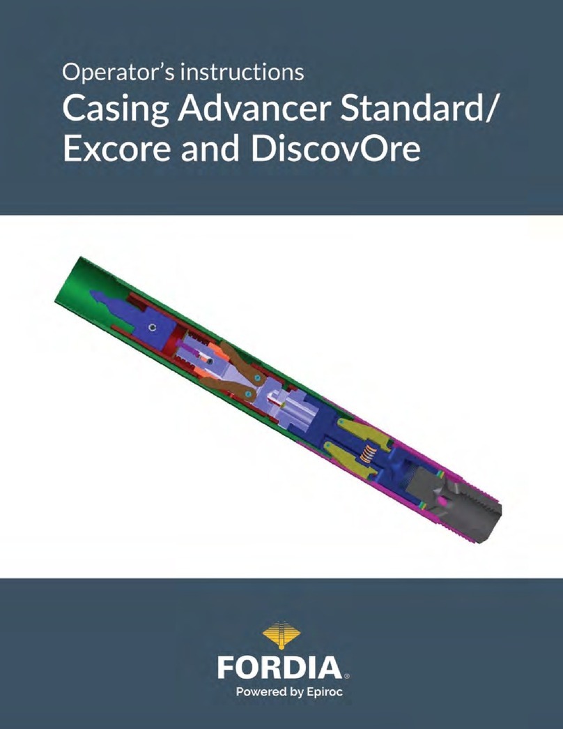 Epiroc FORDIA Casing Advancer Standard User manual