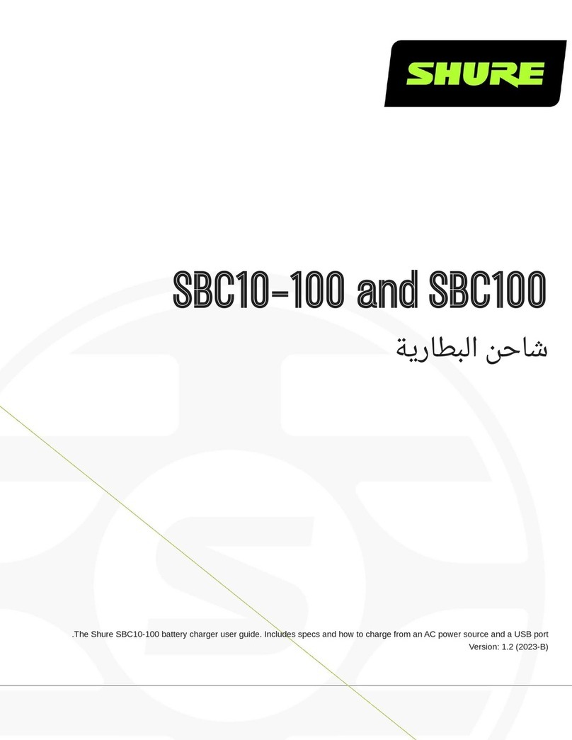 Shure SBC10-100 User manual Shure SBC10-100 User manual