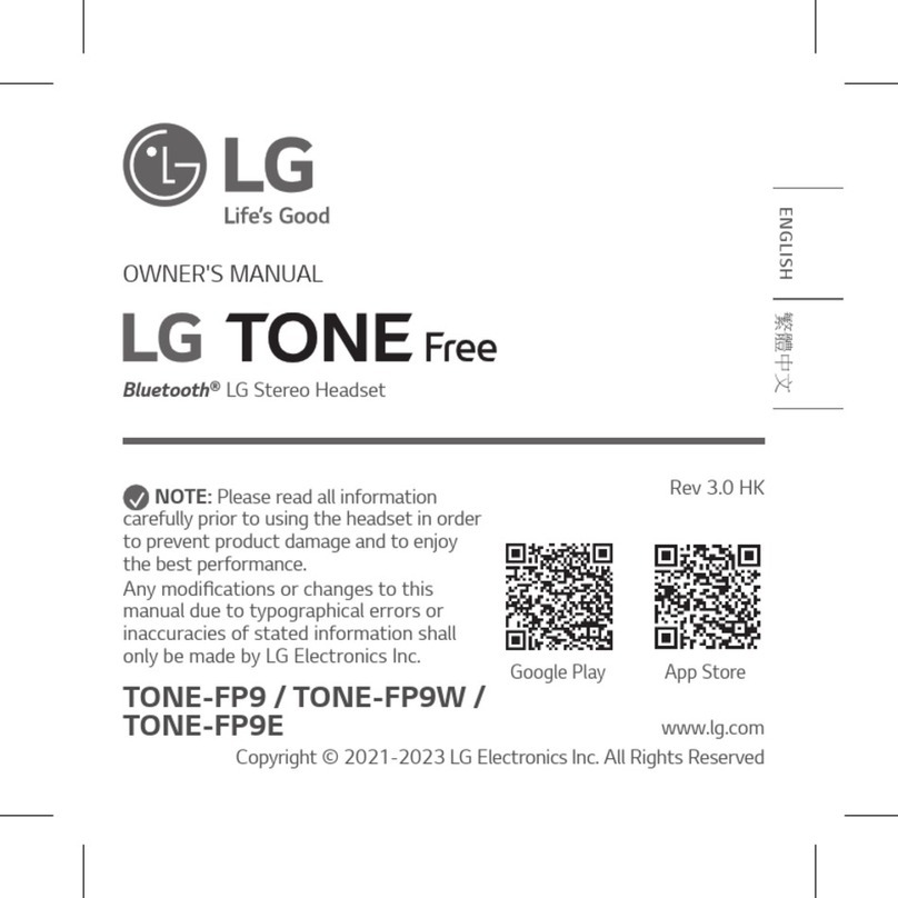 LG TONE-FP9 User manual