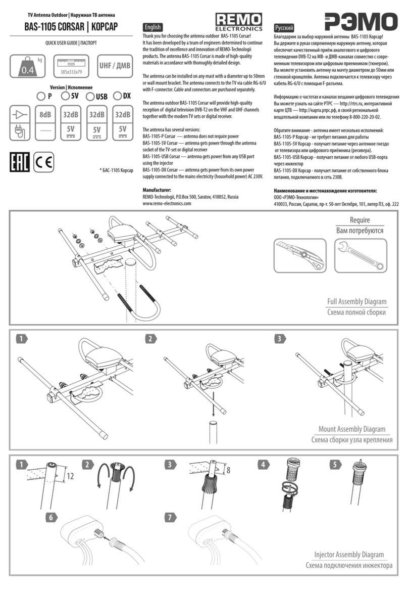 REMO Electronics CORSAR BAS-1105 Quick user guide
