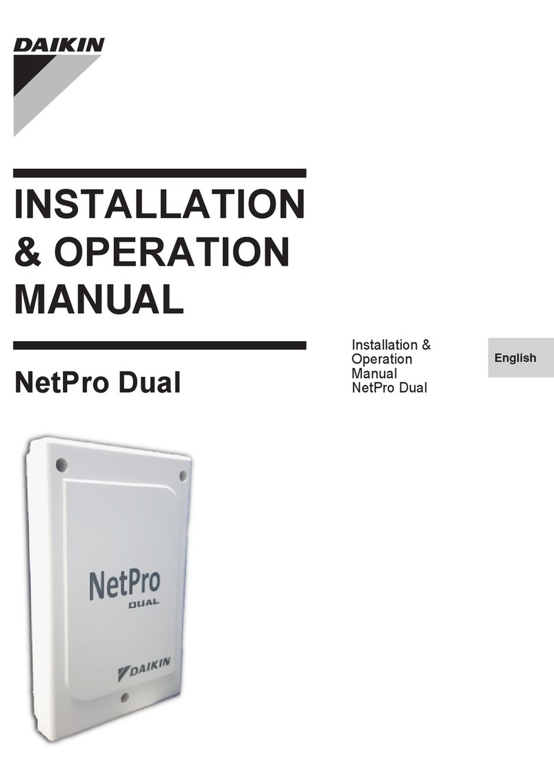 Daikin NetPro Dual Installation & operation manual Daikin NetPro Dual Installation & operation manual
