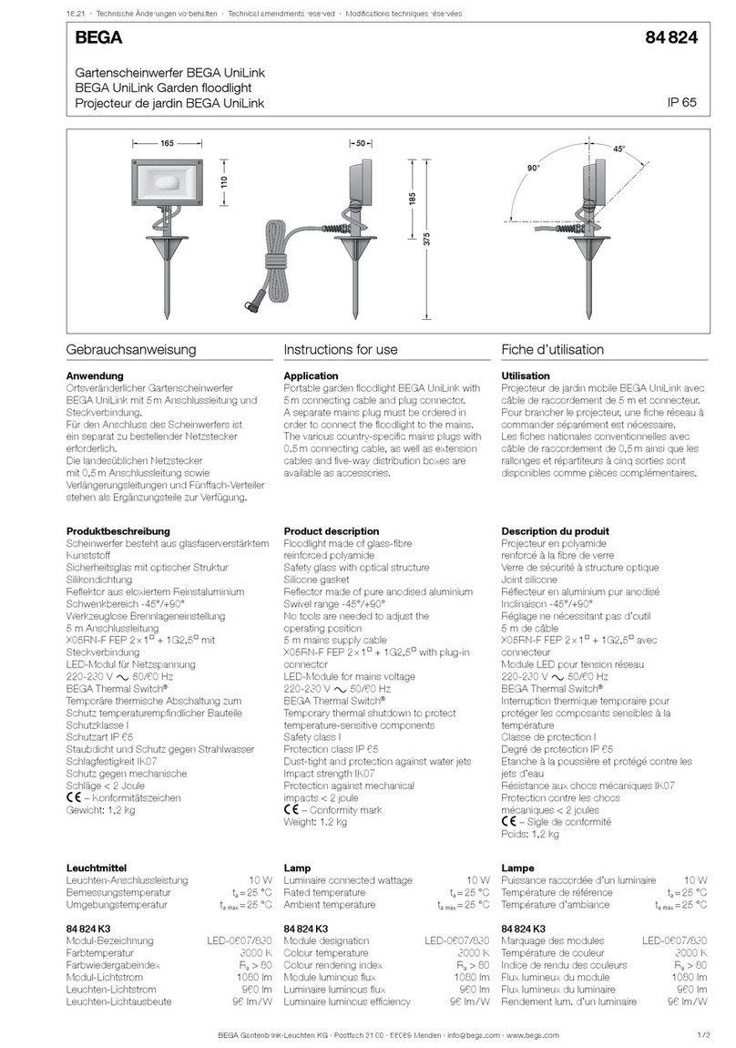 BEGA UniLink 84 824 Instructions for use