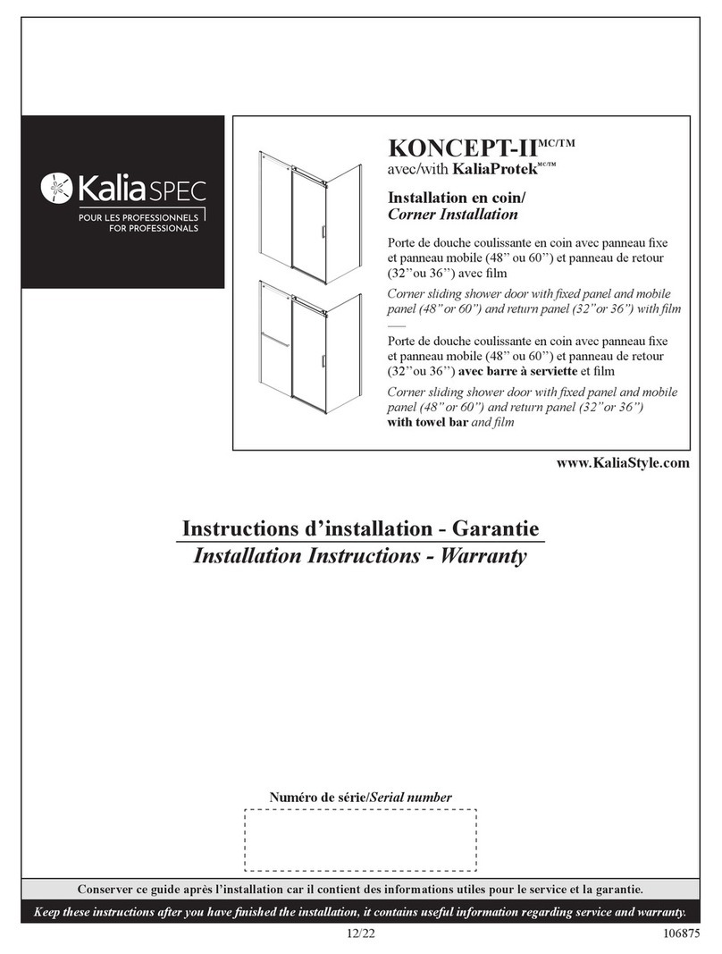 Kalia Koncept-II DR2033 004 Series installation instructions