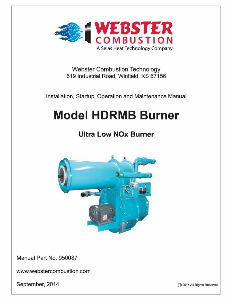 WEBSTER COMBUSTION HDRMB Installation, Startup, Operation and Maintenance Manual