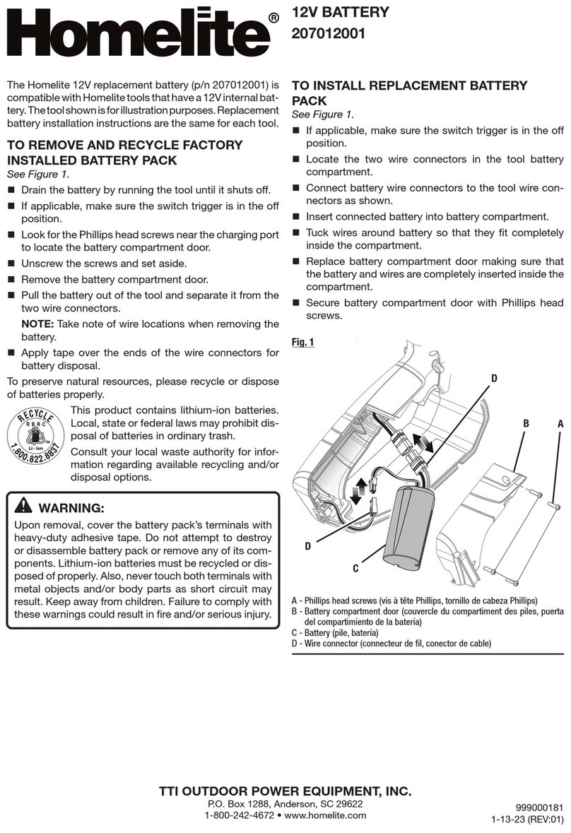 Homelite 207012001 quick start guide