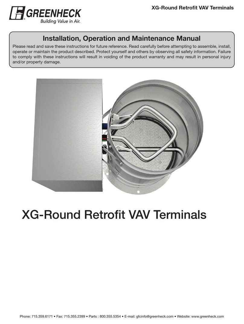 Greenheck XG-RT-500 Installation, operation and maintenance manual