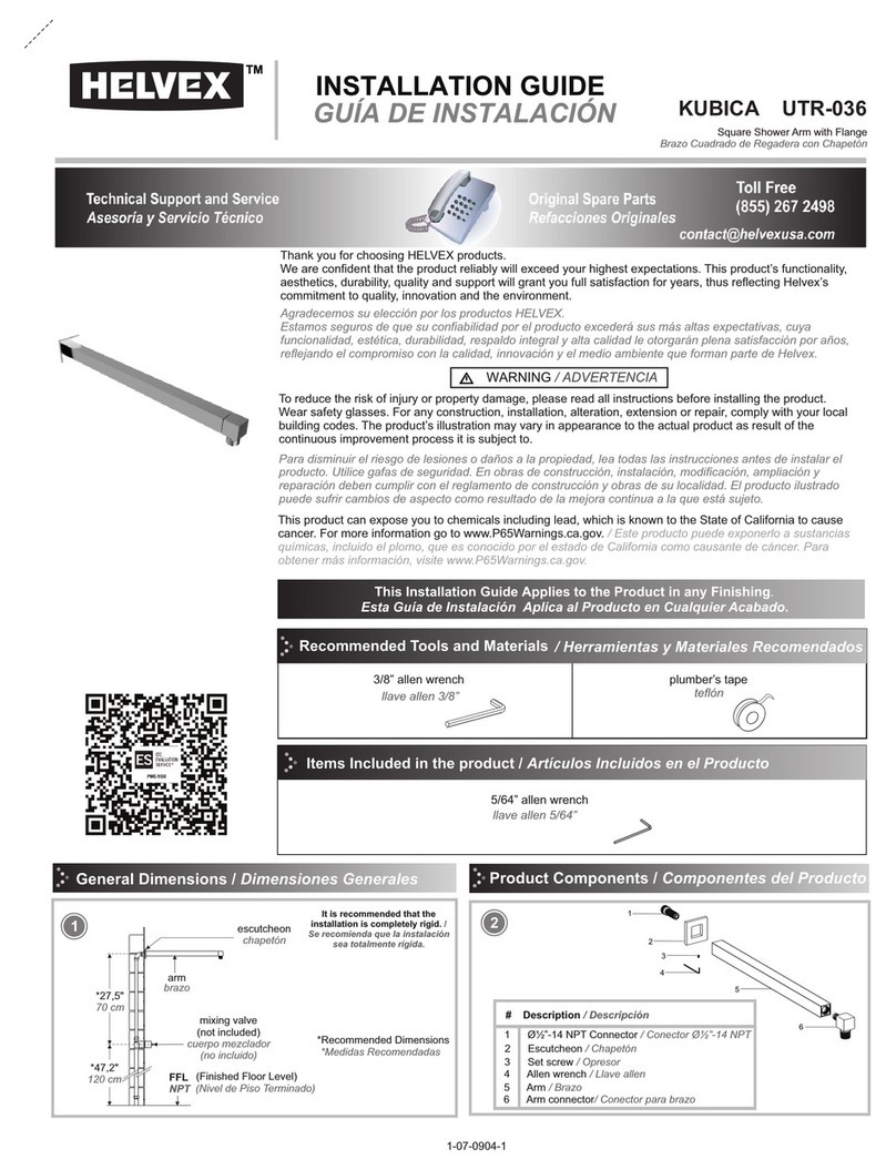 Helvex KUBICA UTR-036 installation guide