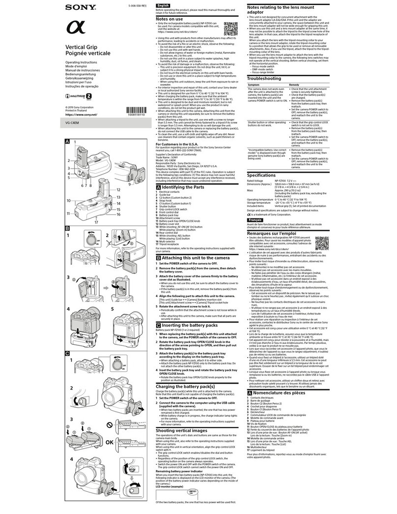 Sony VG-C4EM User manual