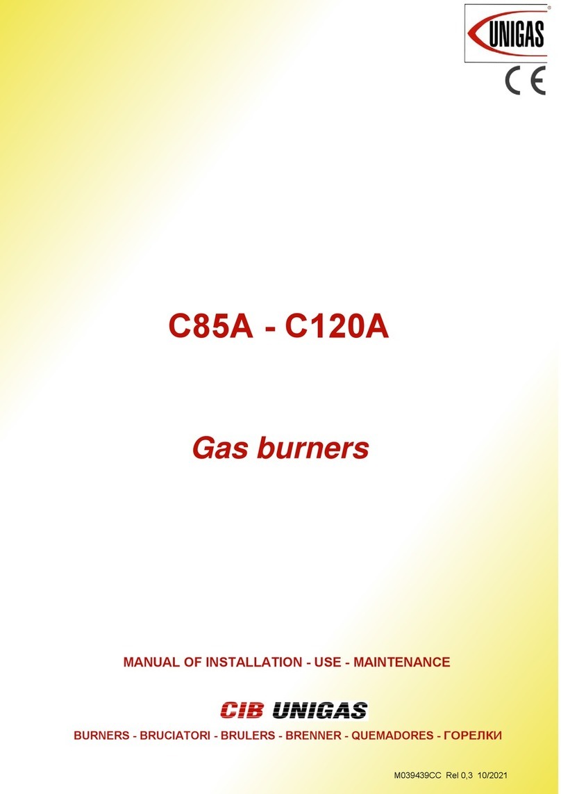 Unigas C85A Manual of installation - use - maintenance