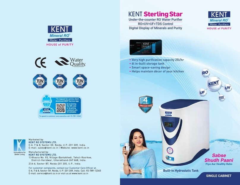 KENT Mineral RO SterlingStar manual