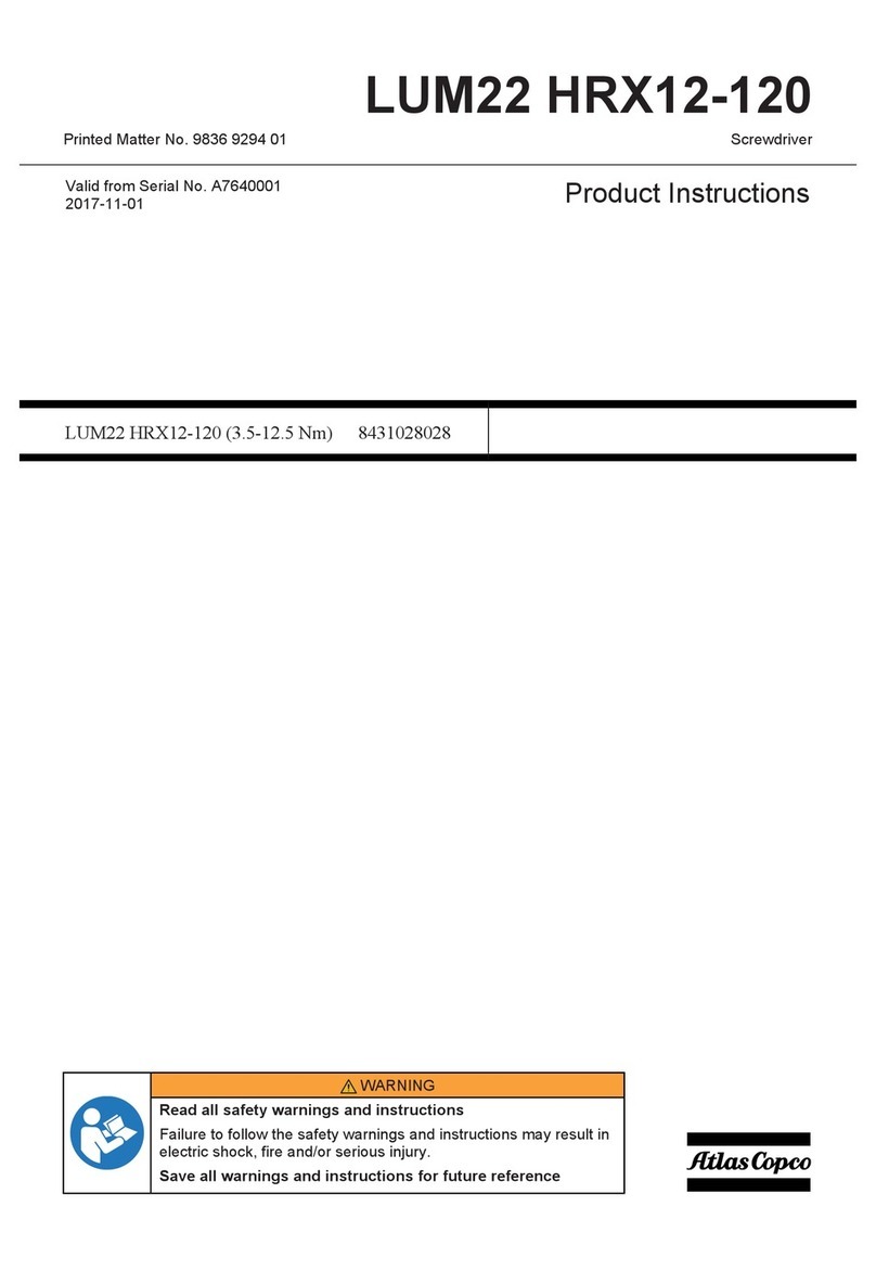 Atlas Copco LUM22 HRX12-120 Product instructions