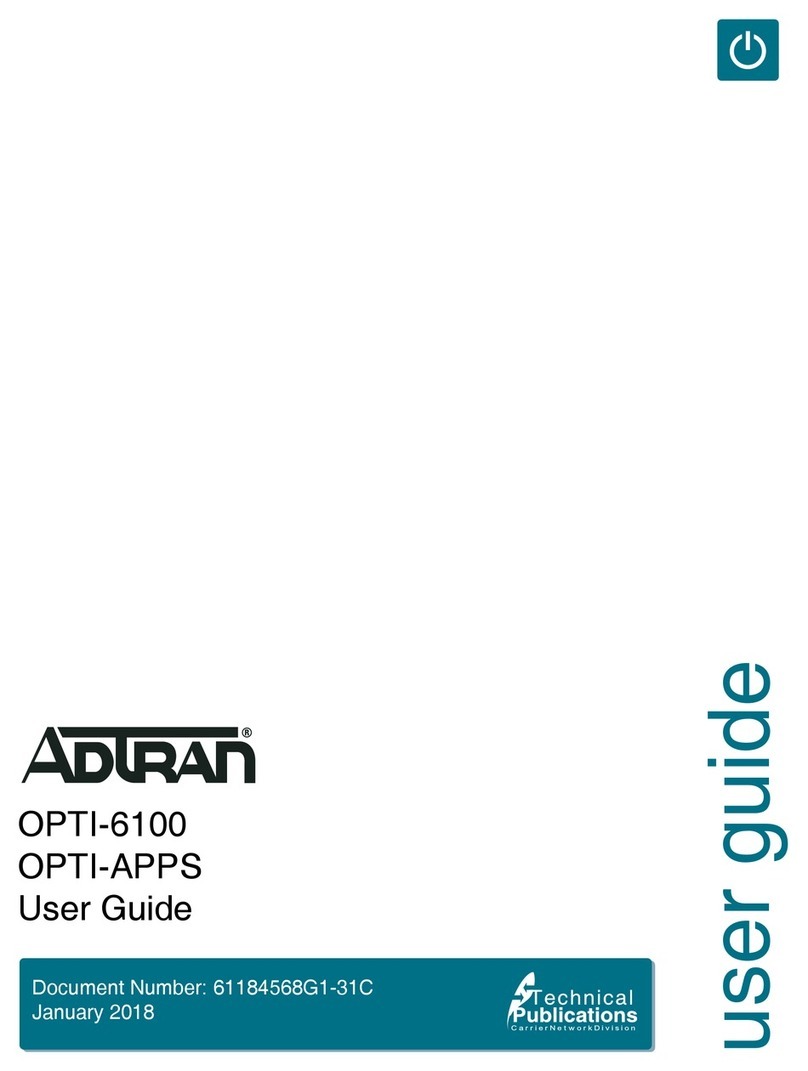 ADTRAN OPTI-6100 LMX User manual
