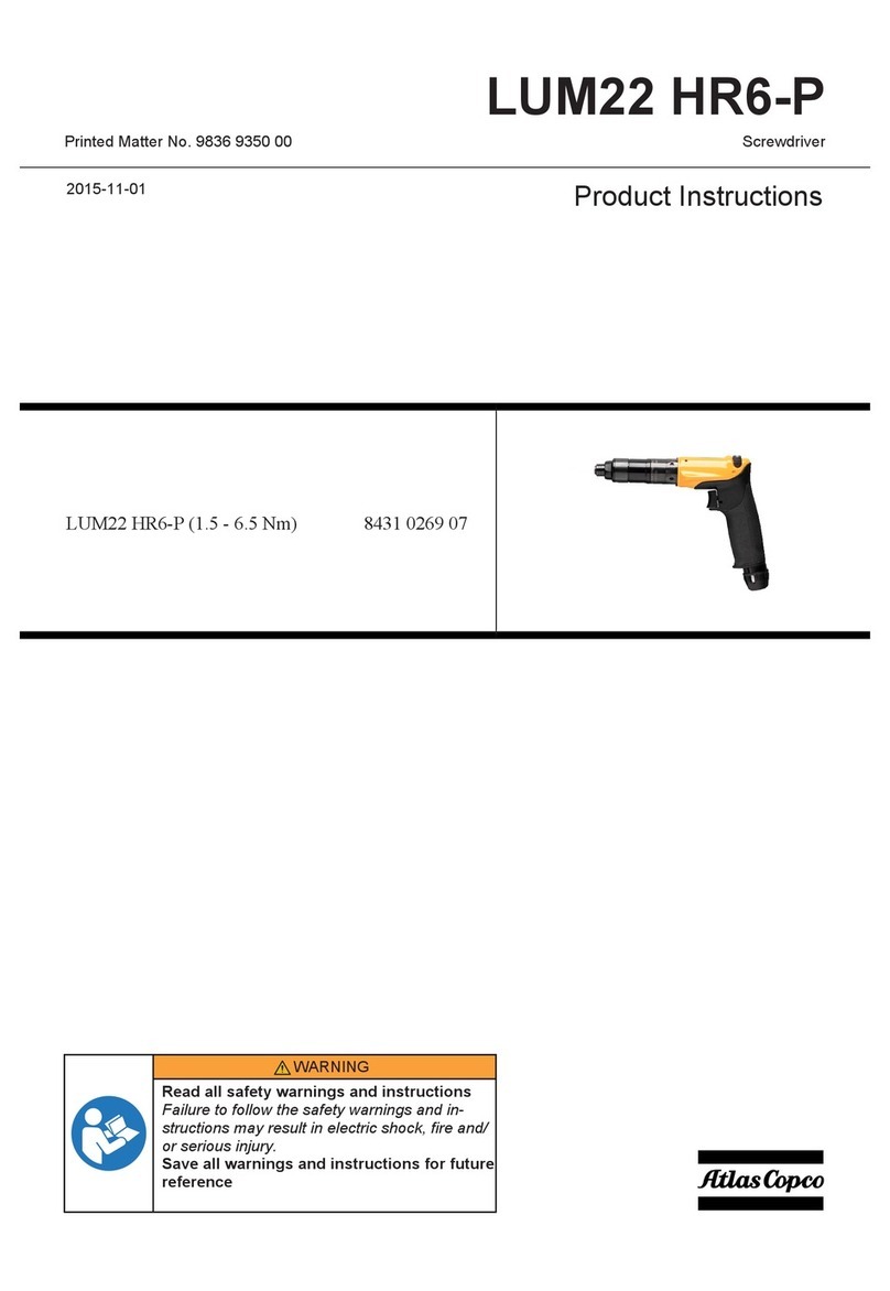 Atlas Copco LUM22 HR6-P Instruction sheet Atlas Copco LUM22 HR6-P Instruction sheet