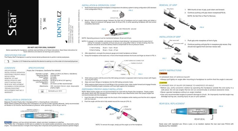 DentalEZ StarDental PROPHY STAR 3 instruction manual