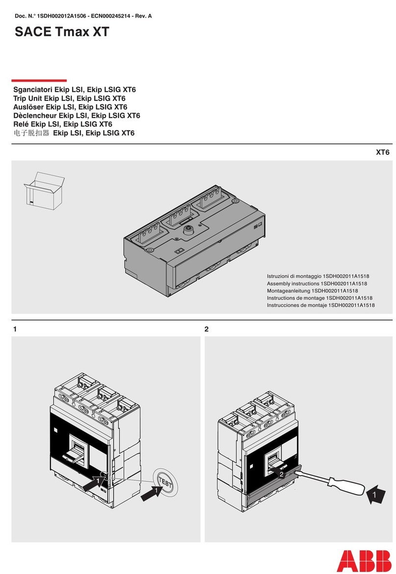ABB SACE Tmax XT User manual