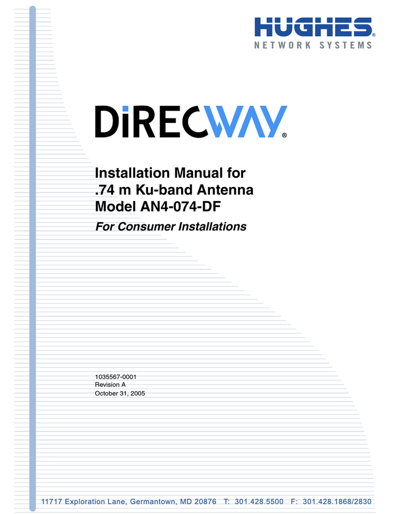 Hughes DiRECWAY AN4-074-DF installation manual