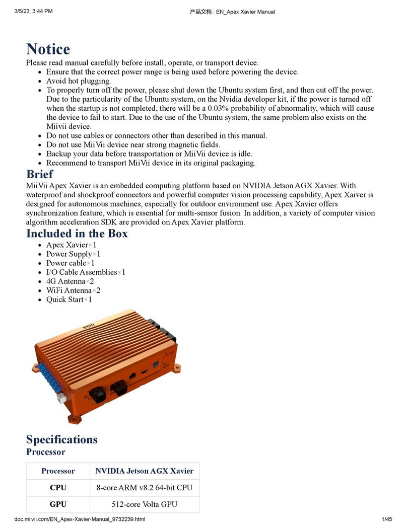 MiiVii Apex Xavier manual