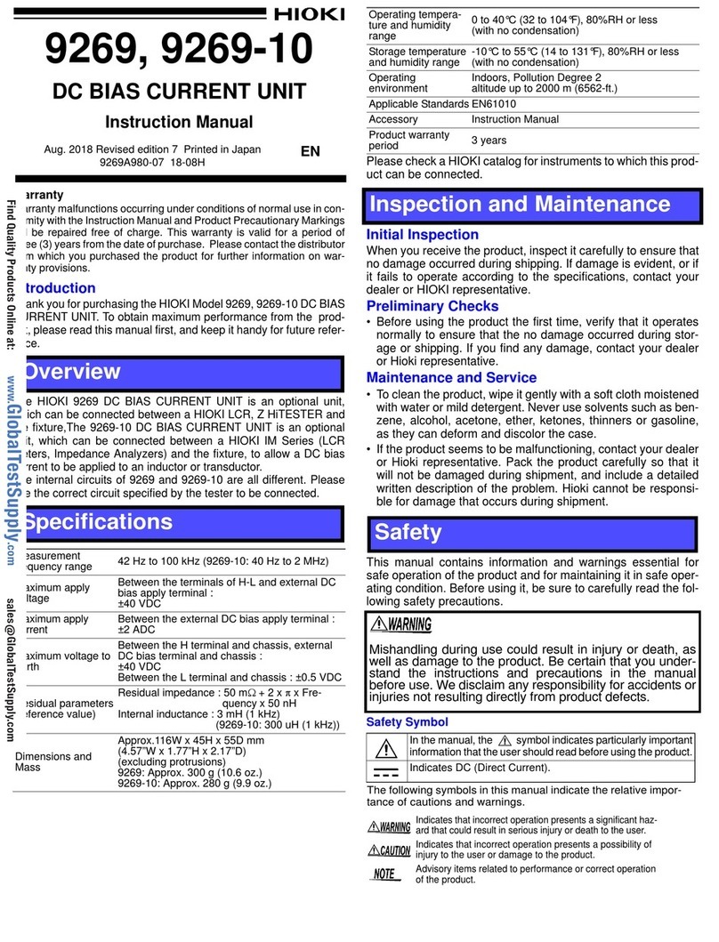 Hioki 9269 instruction manual