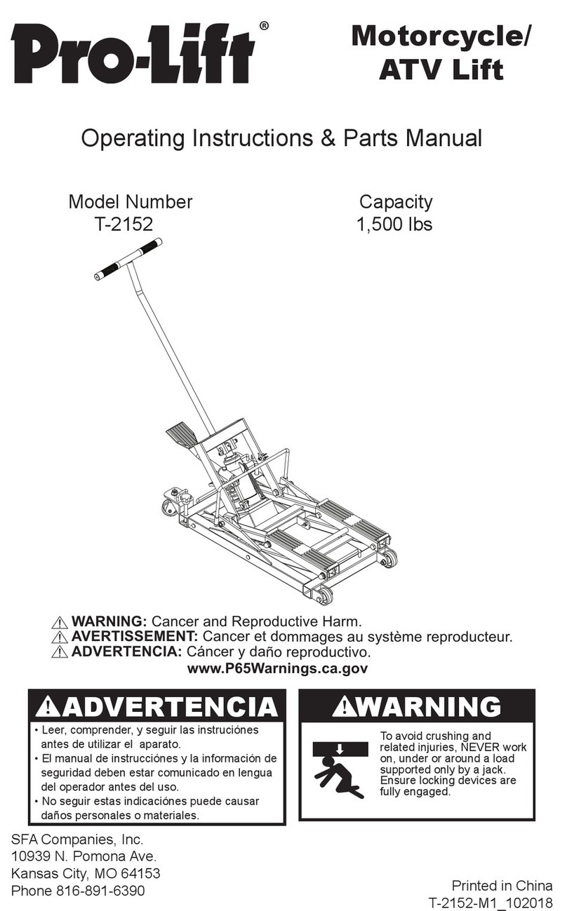 Pro-Lift T-2152 Operating instructions & parts manual Pro-Lift T-2152 Operating instructions & parts manual