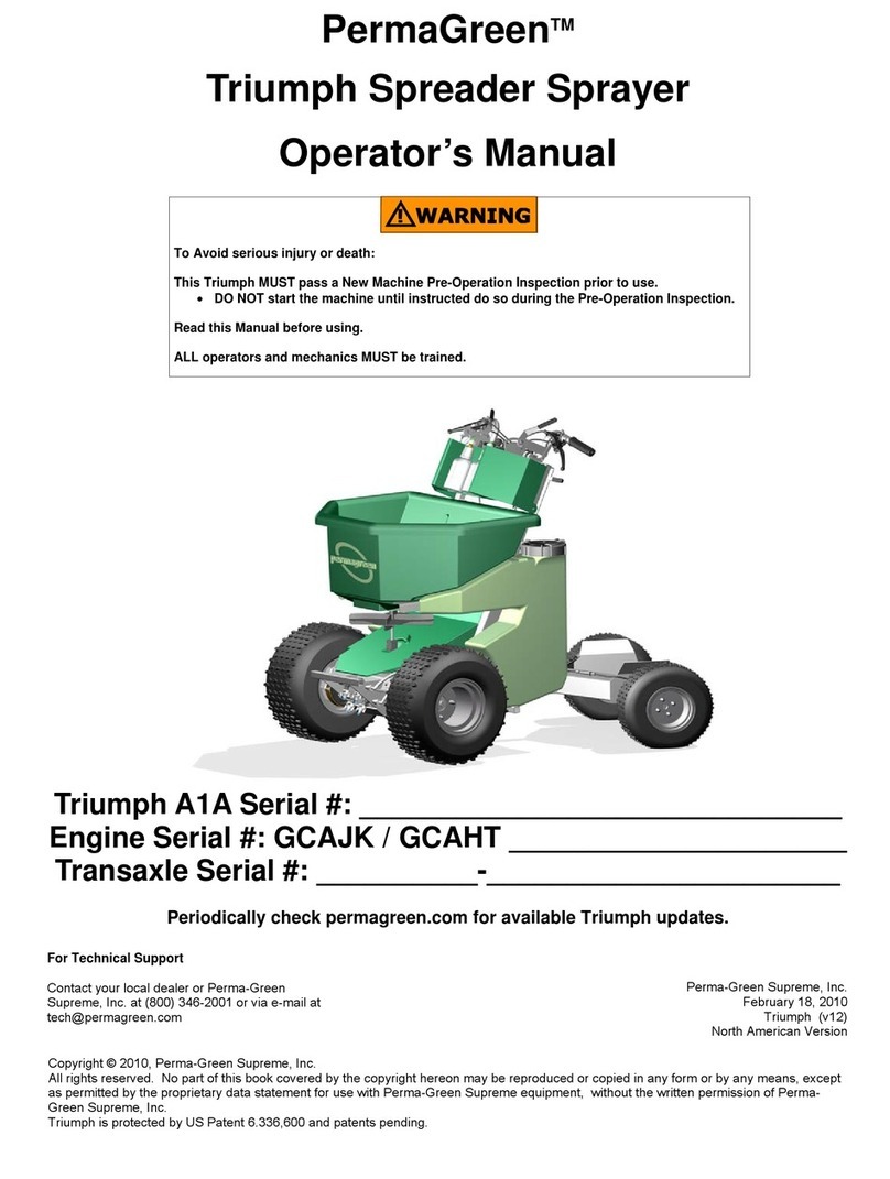 PermaGreen Supreme Triumph A1A Operator's manual