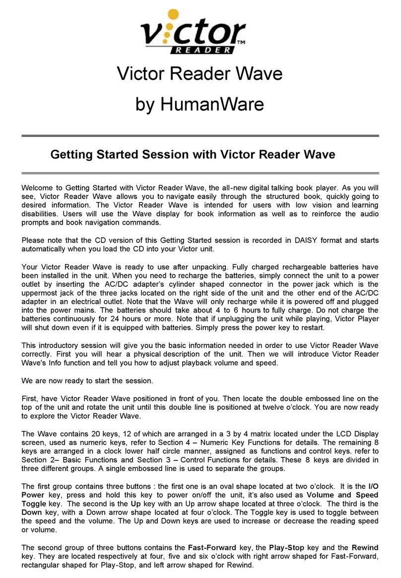 Humanware Victor Reader Wave User manual
